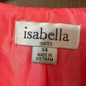 Peachy pink skirt suit